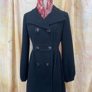 Vintage Wool Coat by Jessica Simpson; Medium, Black